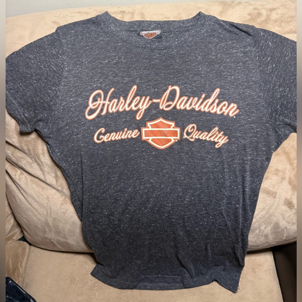 Authentic Harley-Davidson Women’s Small Navy Heather Graphic  Short Sleeve Tee